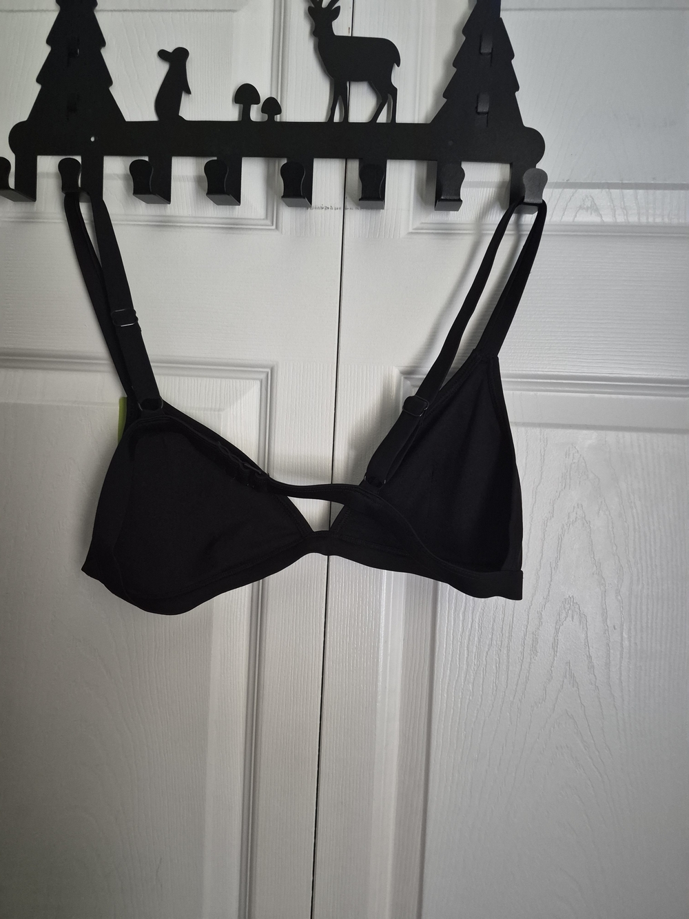 Puma Black Triangle Bikini Top with Adjustable Straps NWT
